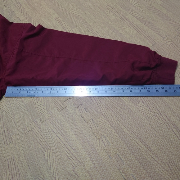 Vintage 90s Windbreaker Sweatshirt Men's Large Red Long Sleeve Rotary Club - Picture 14 of 14